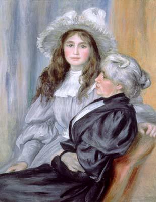 Pierre-Auguste Renoir Portrait of Berthe Morisot and daughter Julie Manet,